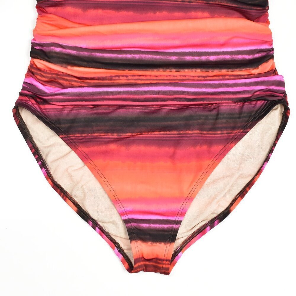 La Blanca Island Goddess Ruched Front Bandeau Swimsuit - 10 - Picture 4 of 9